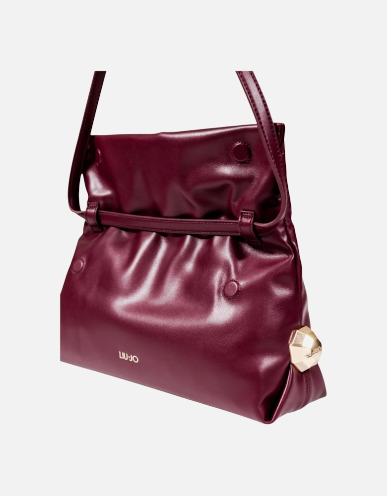 Handbag with Automatic Button Fastening Women - Bordeaux Bags