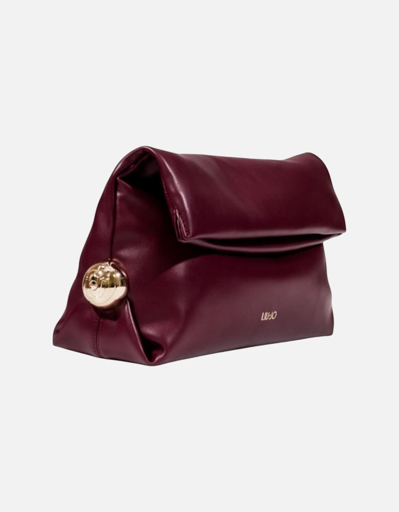 Handbag with Automatic Button Fastening Women - Bordeaux Bags