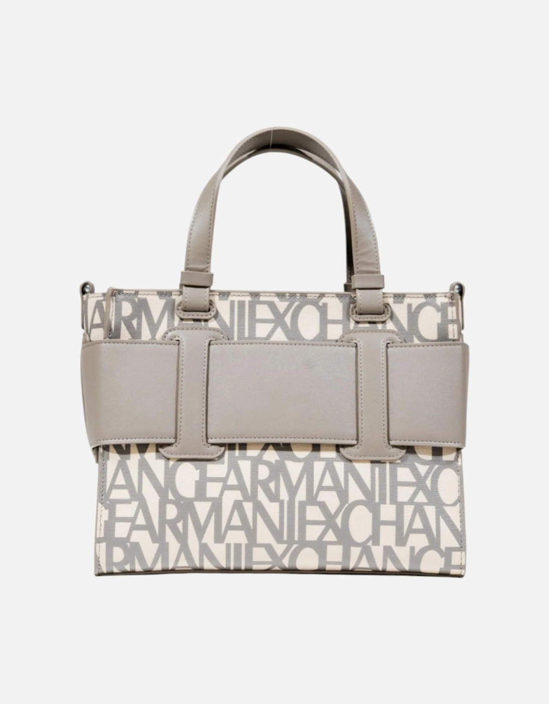 Printed Handbag with Shoulder Strap and Zip Fastening Women - Grey