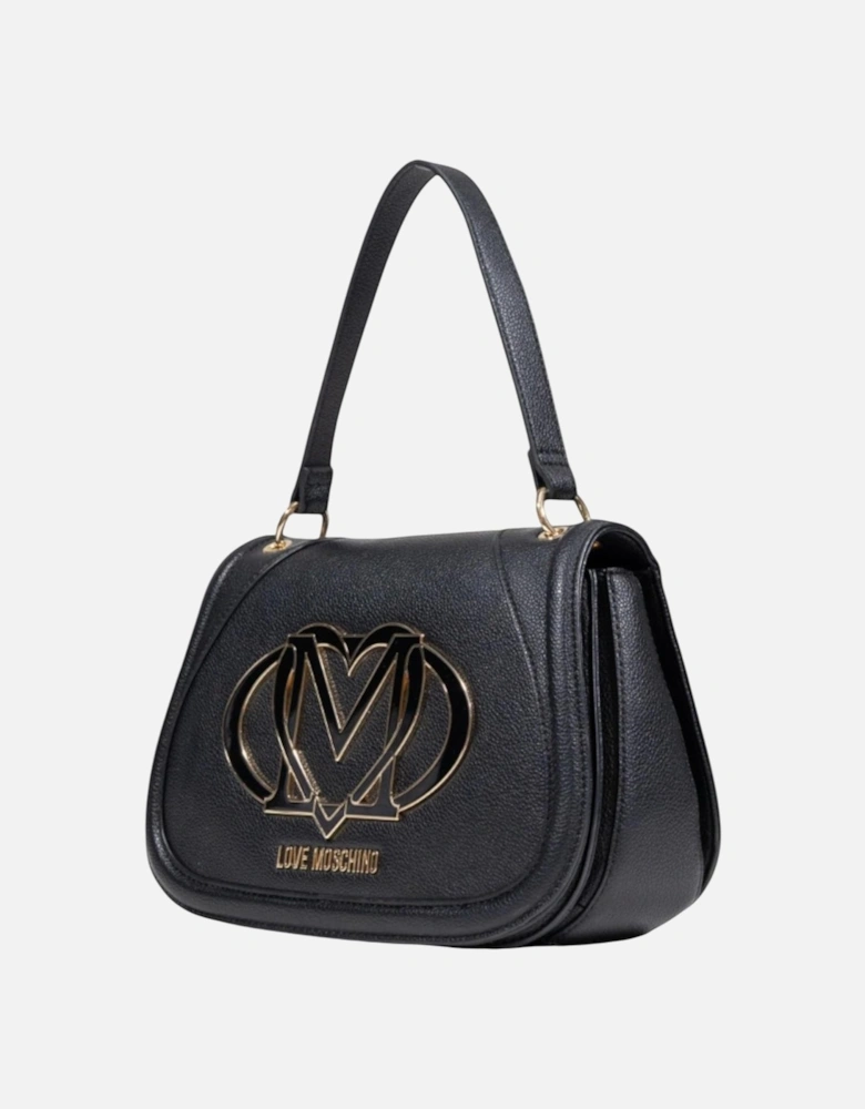 Handbag with Automatic Button Fastening Women - Black Bags