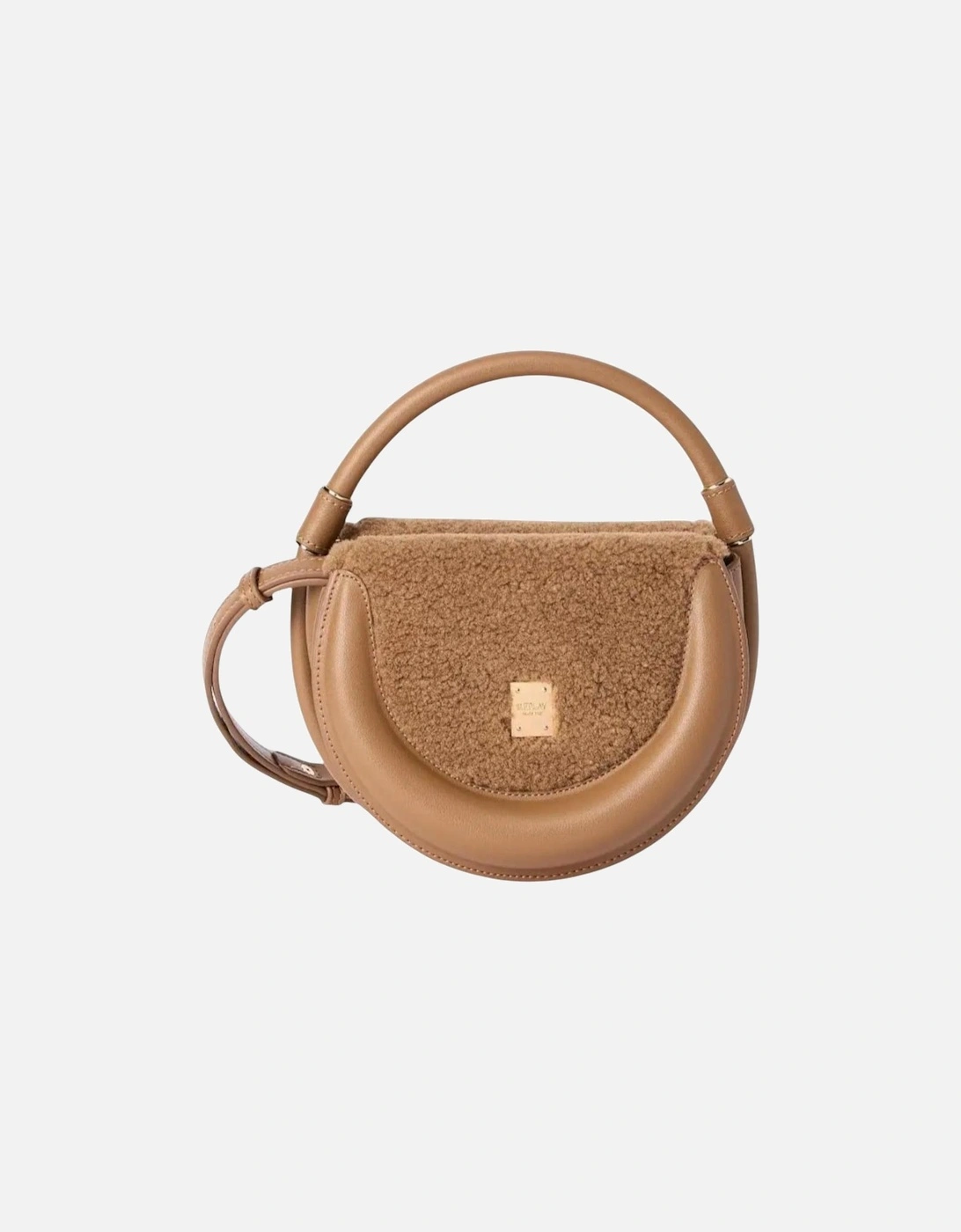 Handbag with Automatic Button Fastening Women - Brown Bags, 4 of 3