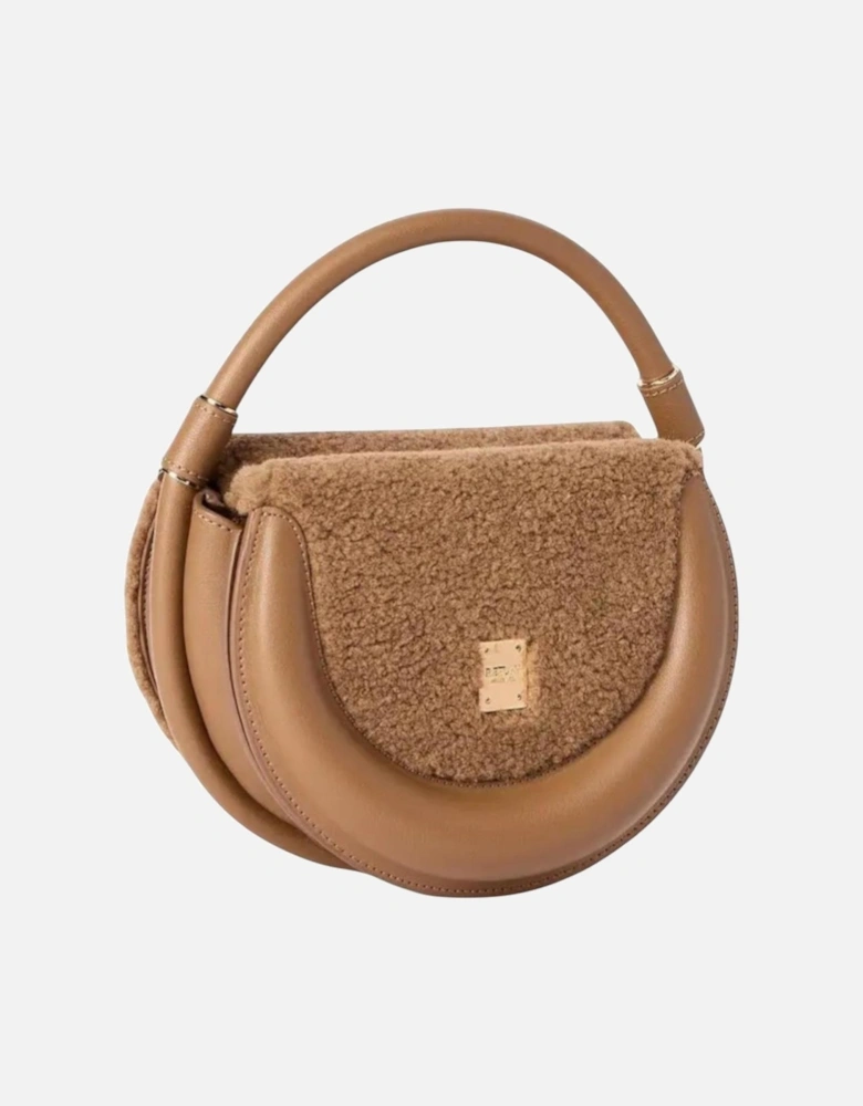 Handbag with Automatic Button Fastening Women - Brown Bags
