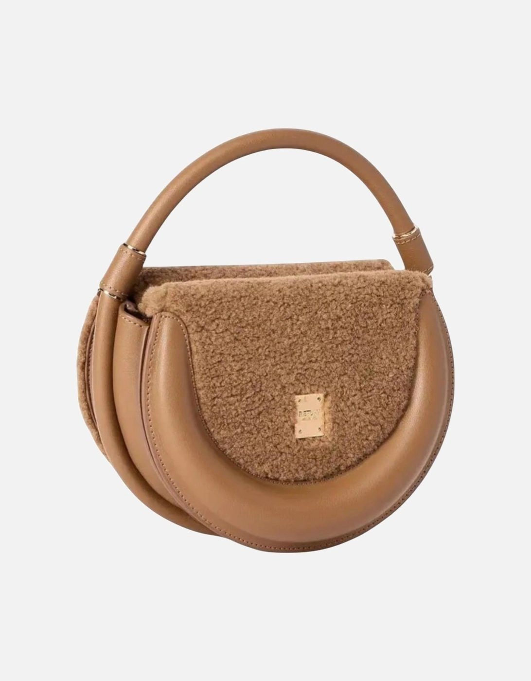 Handbag with Automatic Button Fastening Women - Brown Bags