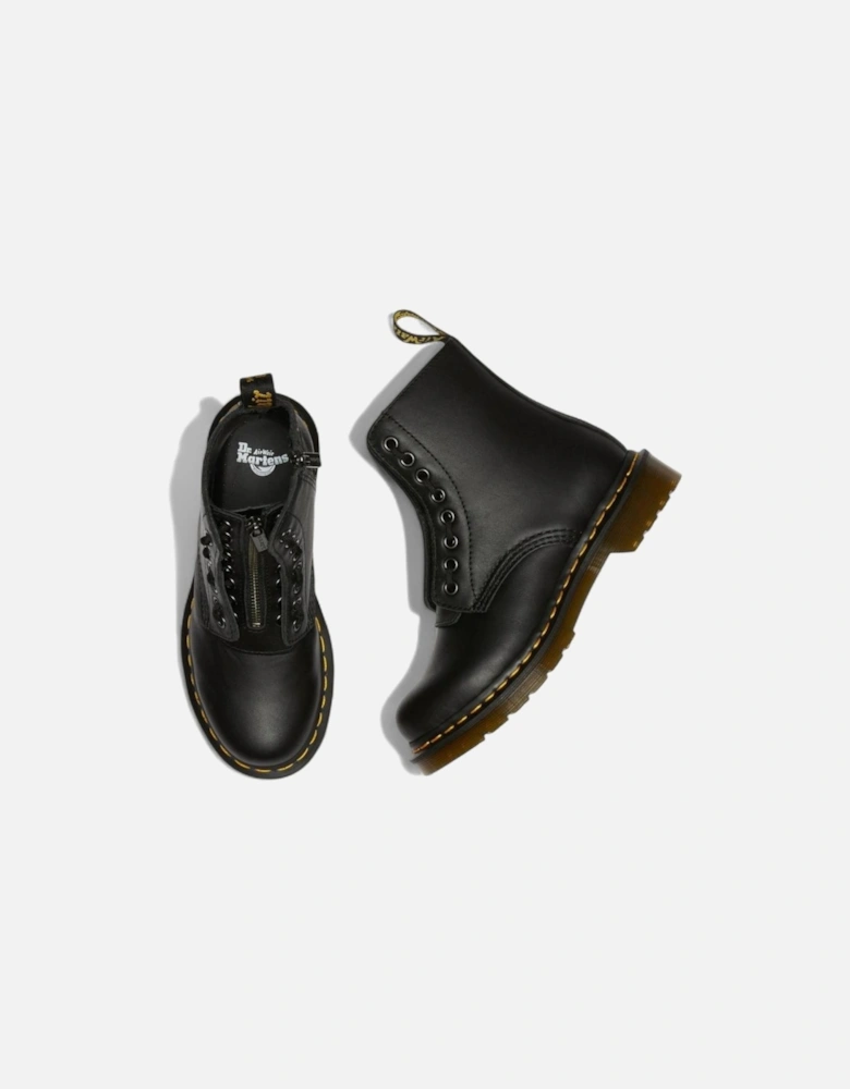 Lace-Up Leather Ankle Boots Women - Black
