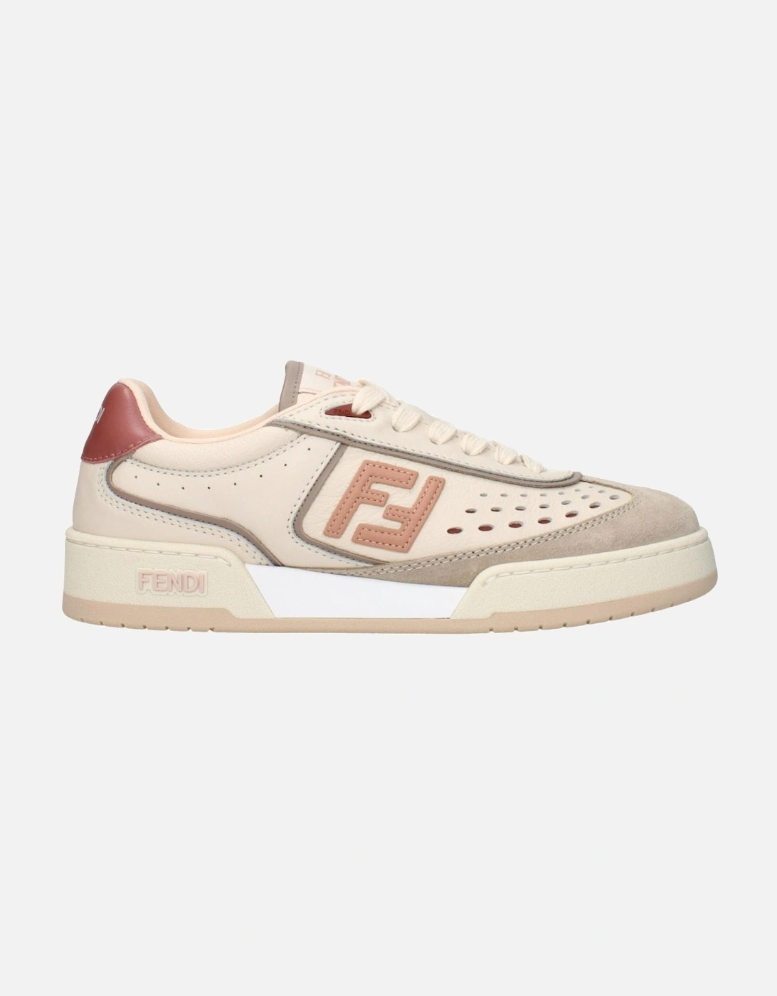 Leather Biker Jacket with Zipper Details Women - Beige Sneakers, 6 of 5