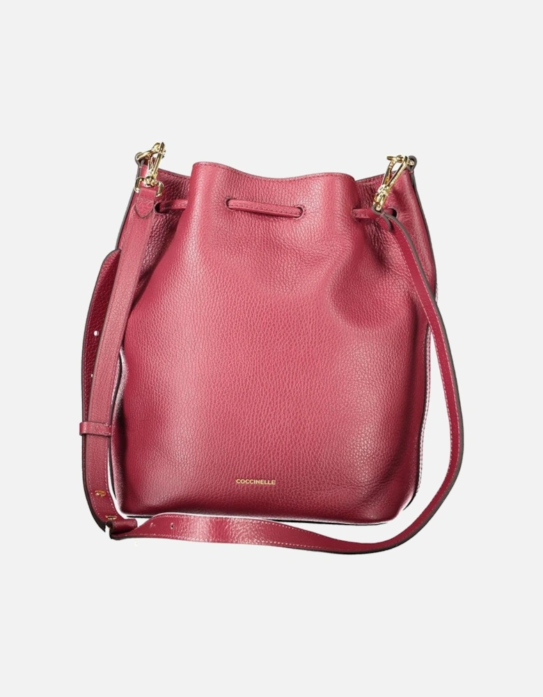 Leather Quilted Shoulder Bag with Chain Strap Women - Purple Handbags