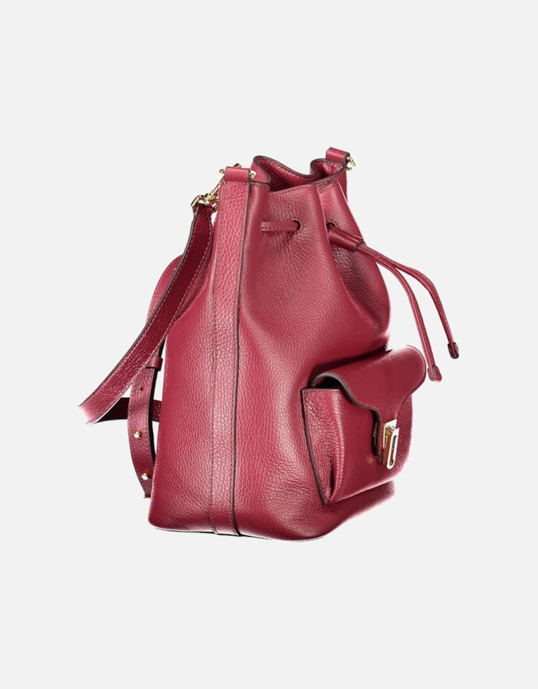 Leather Quilted Shoulder Bag with Chain Strap Women - Purple Handbags