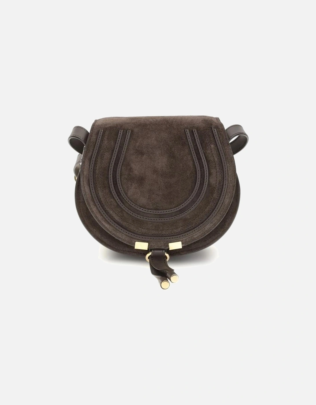 Suede Leather Shoulder Bag Women - Brown, 5 of 4
