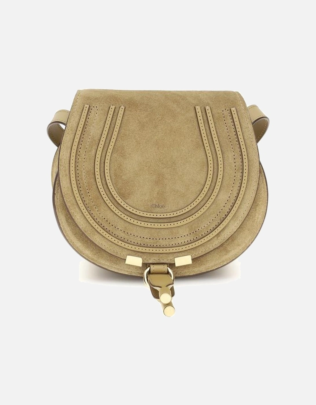 Suede Leather Saddle Bag Women - Beige Shoulder Bags, 5 of 4