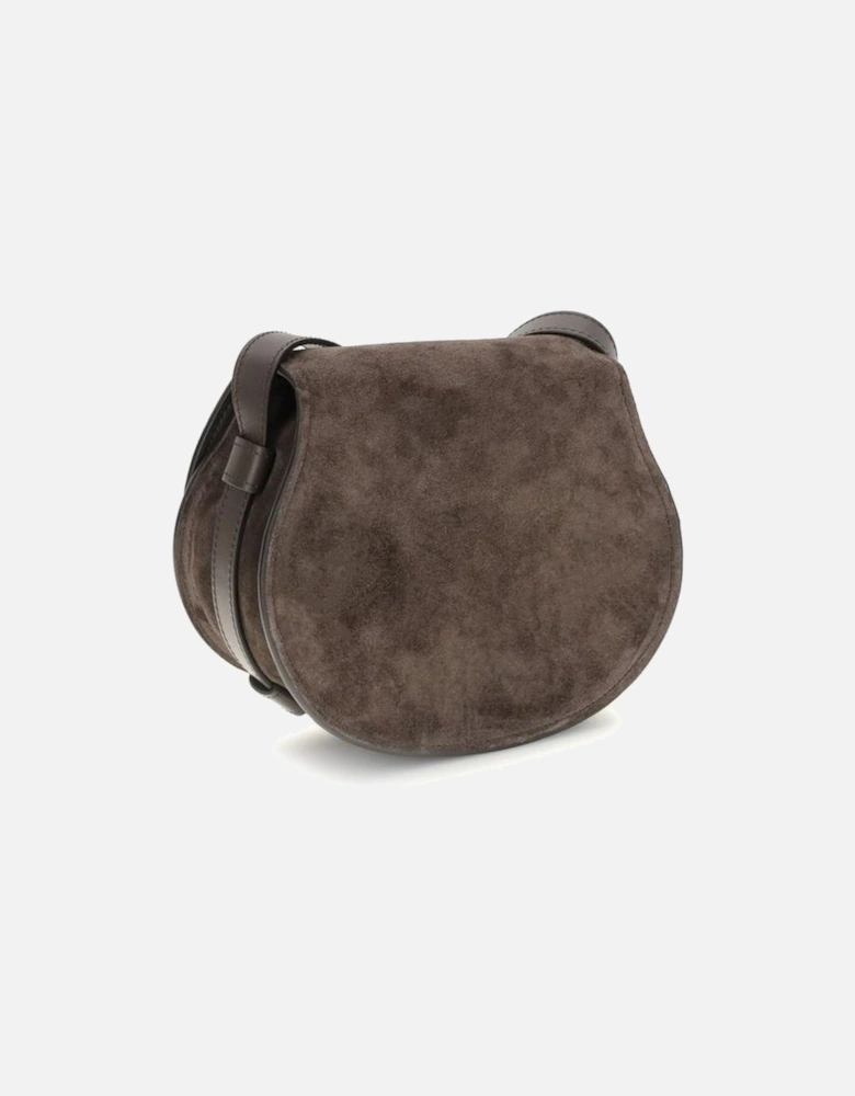 Suede Leather Shoulder Bag Women - Brown