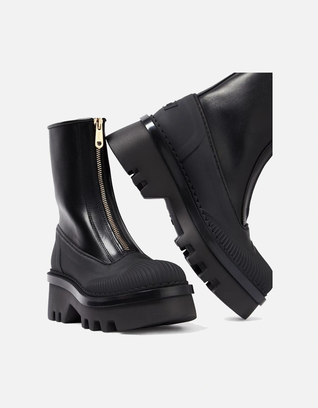Leather Buckle Detailed Ankle Boots Women - Black