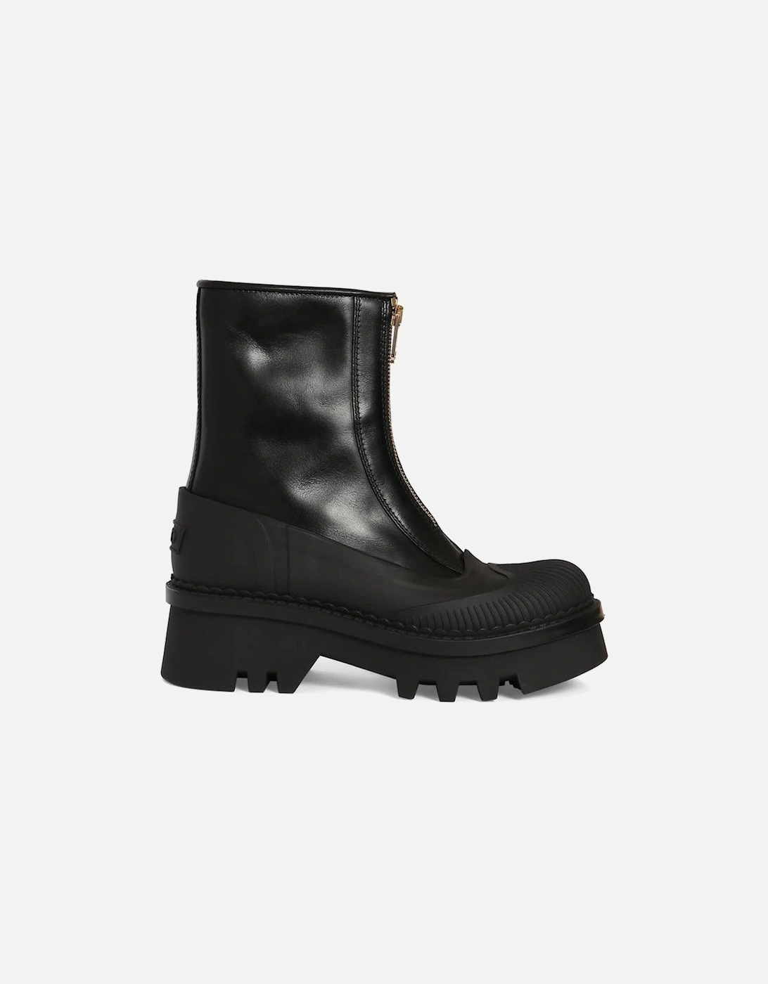 Leather Buckle Detailed Ankle Boots Women - Black, 5 of 4