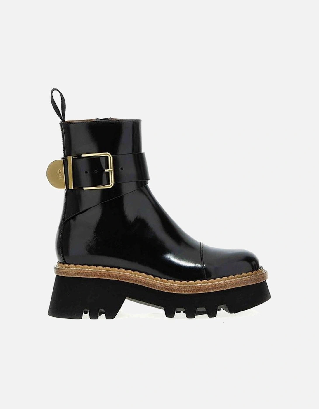 Shearling-Lined Leather Biker Jacket Women - Black Boots, 5 of 4