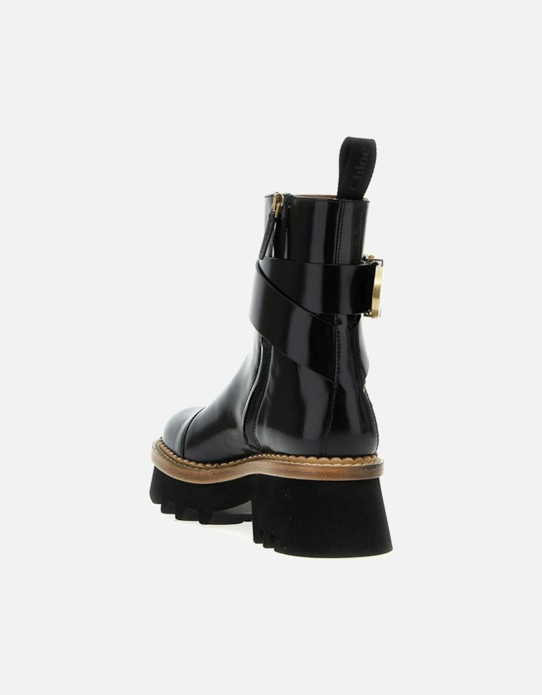 Shearling-Lined Leather Biker Jacket Women - Black Boots