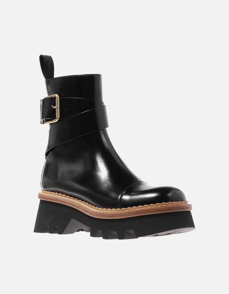 Shearling-Lined Leather Biker Jacket Women - Black Boots