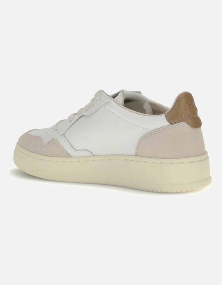 Leather Platform Ankle Boots with Buckle Detail Women - White Sneakers