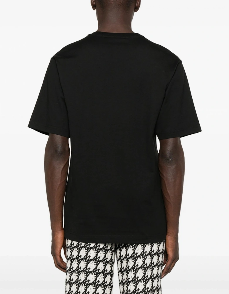 Branded Cotton T-Shirt Black