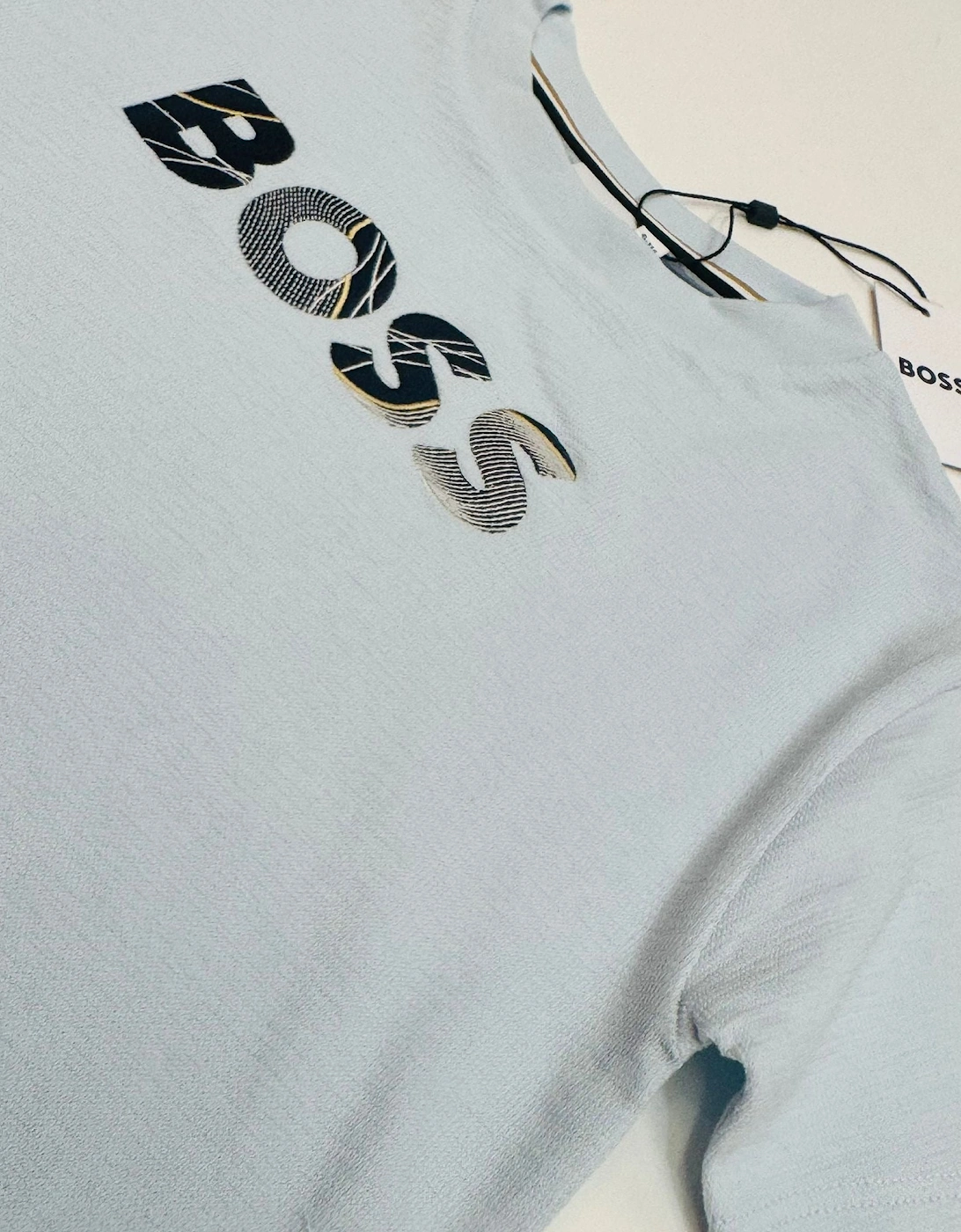 BOSS UNISEX MAXI T SHIRT PALE BLUE T SHIRT J52372