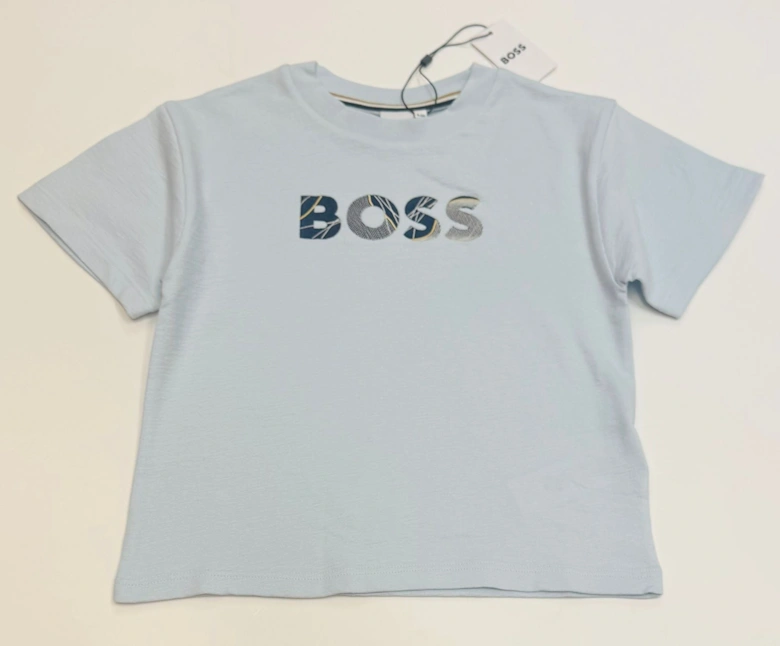 BOSS UNISEX MAXI T SHIRT PALE BLUE T SHIRT J52372