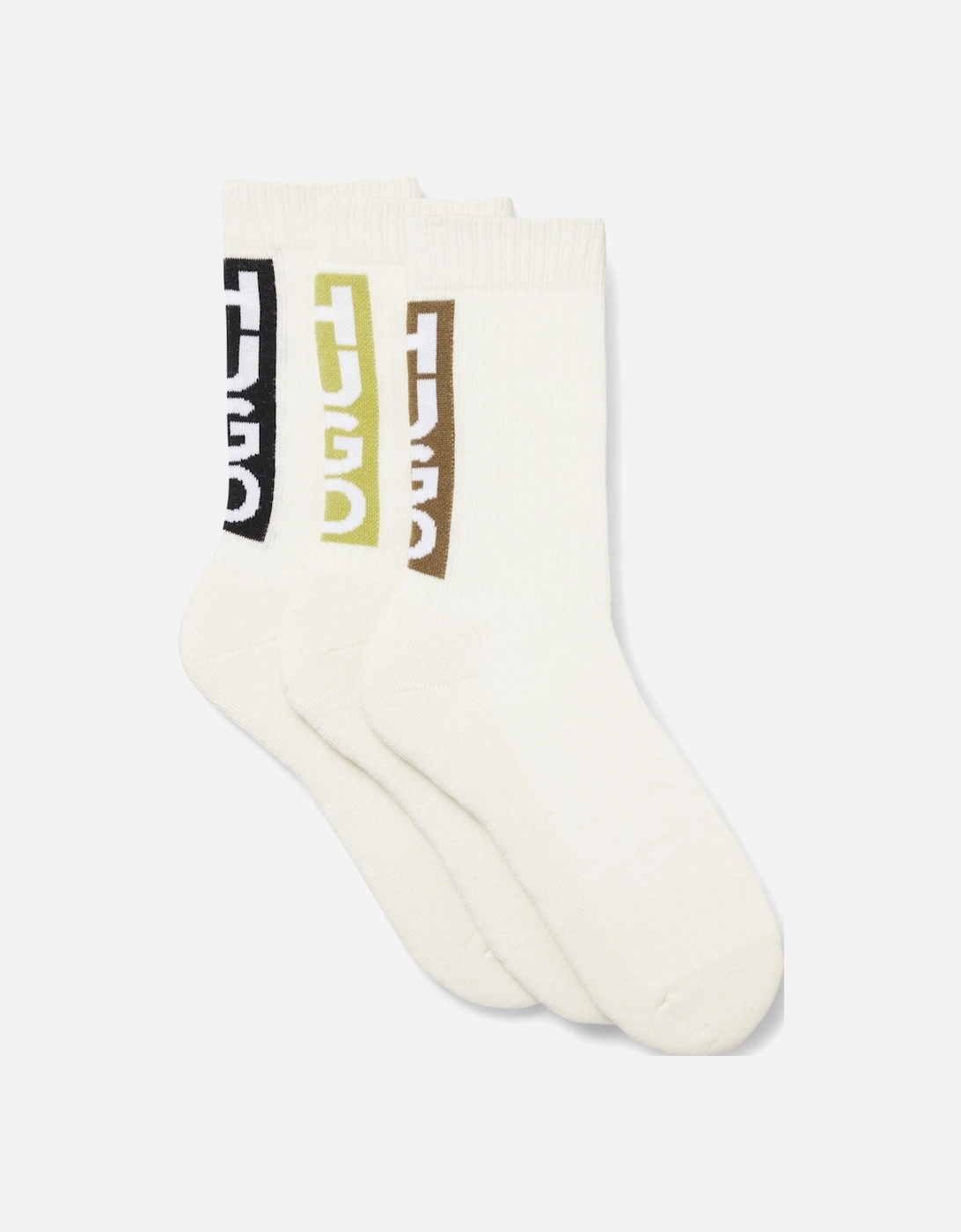 Hugo 3-Pack Back Label Sports Socks, Multicolour, 2 of 1