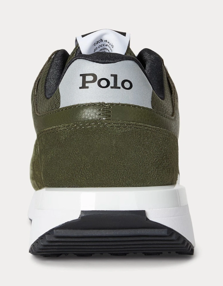 TRN 89 PP V2 Suede Panelled Trainers 003 Olive