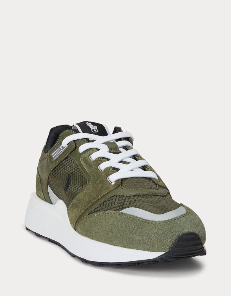 TRN 89 PP V2 Suede Panelled Trainers 003 Olive