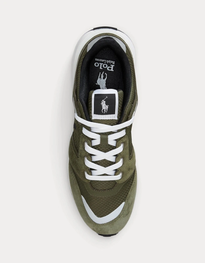 TRN 89 PP V2 Suede Panelled Trainers 003 Olive