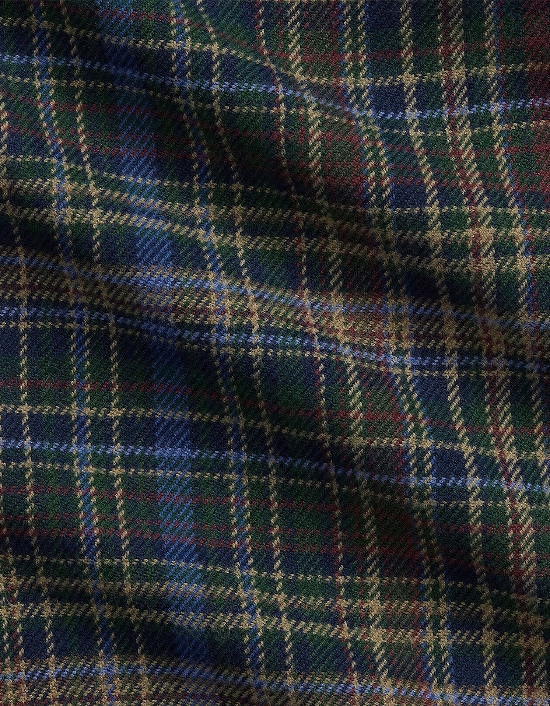 LS Brushed Flannel Shirt 003 Pine Navy Multi