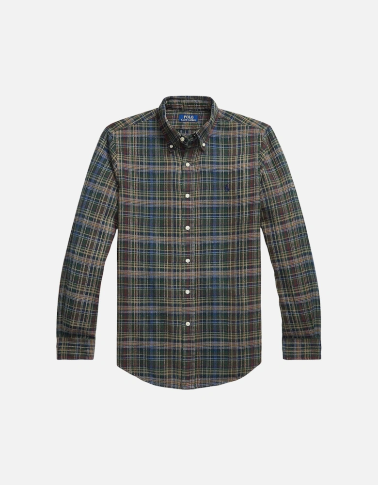 LS Brushed Flannel Shirt 003 Pine Navy Multi