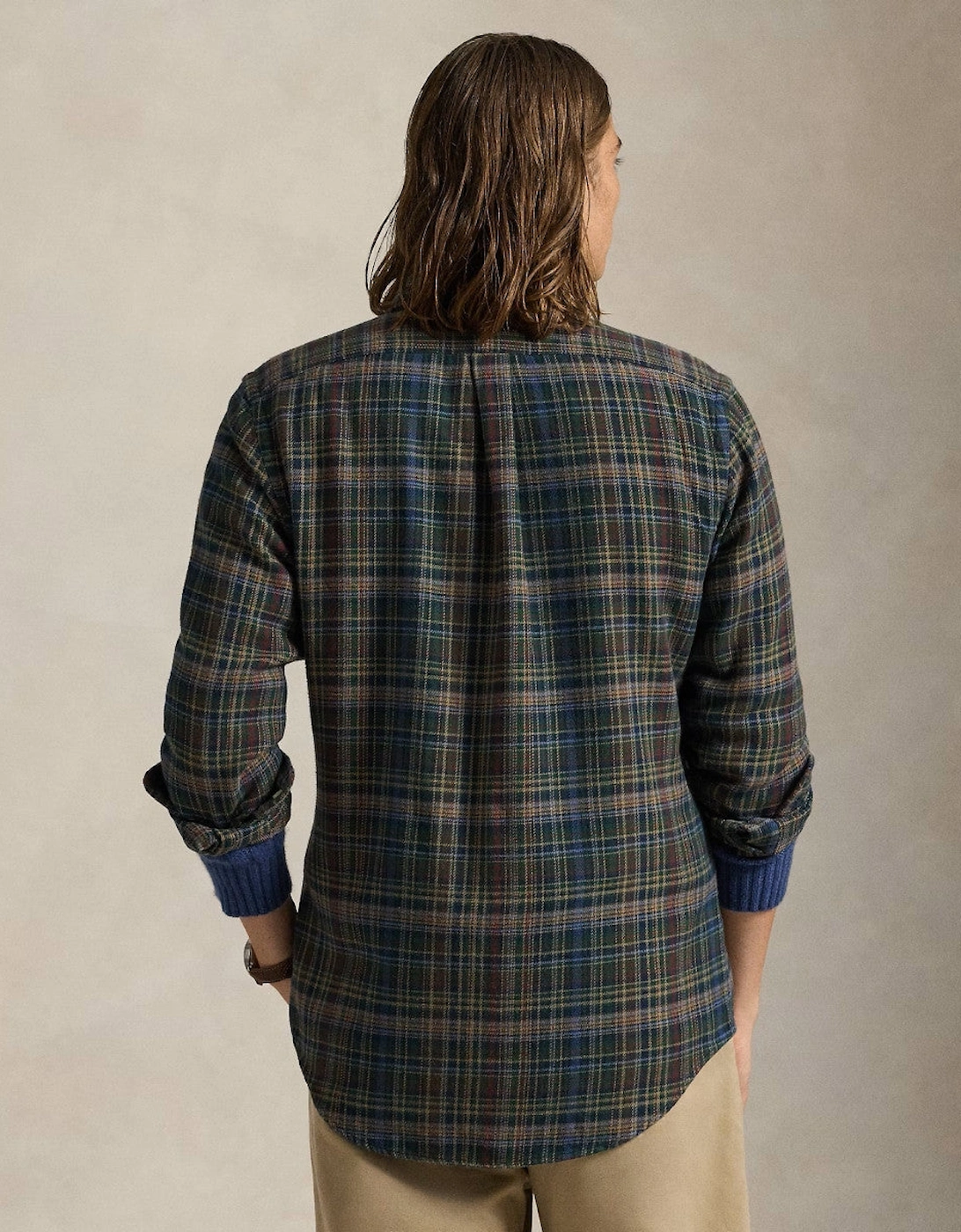 LS Brushed Flannel Shirt 003 Pine Navy Multi