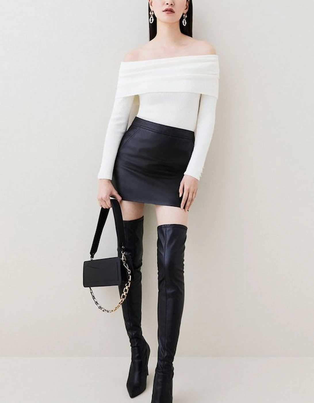 Leather Mini Skirt, 2 of 1