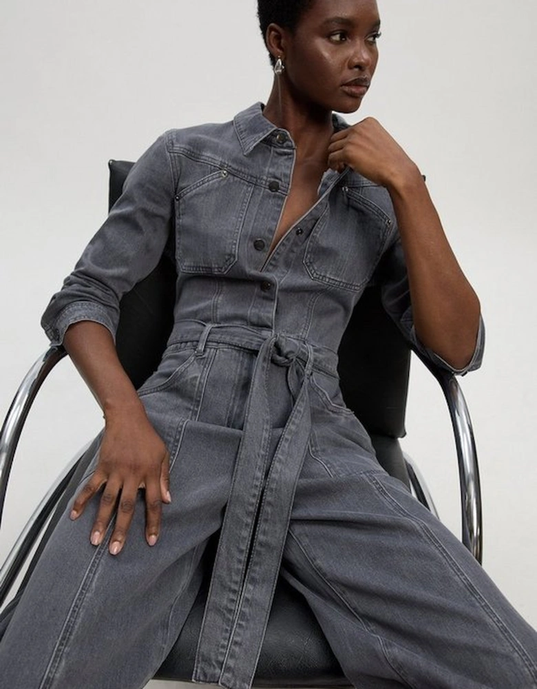 Denim Western Jumpsuit