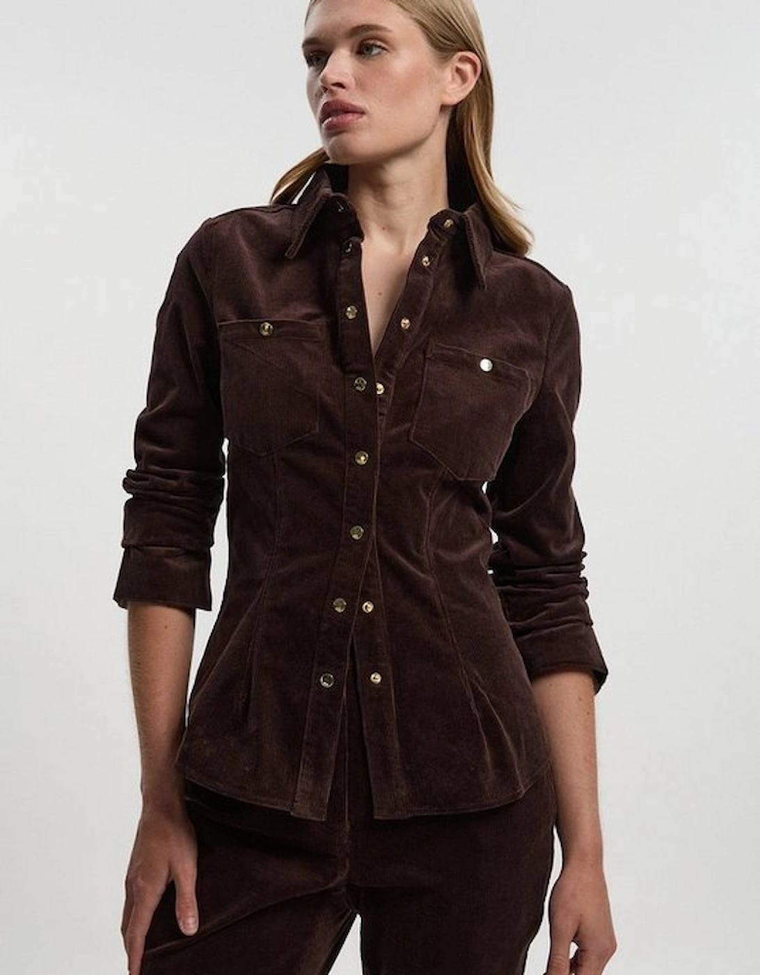 Stretch Cord Tailored Shirt, 2 of 1