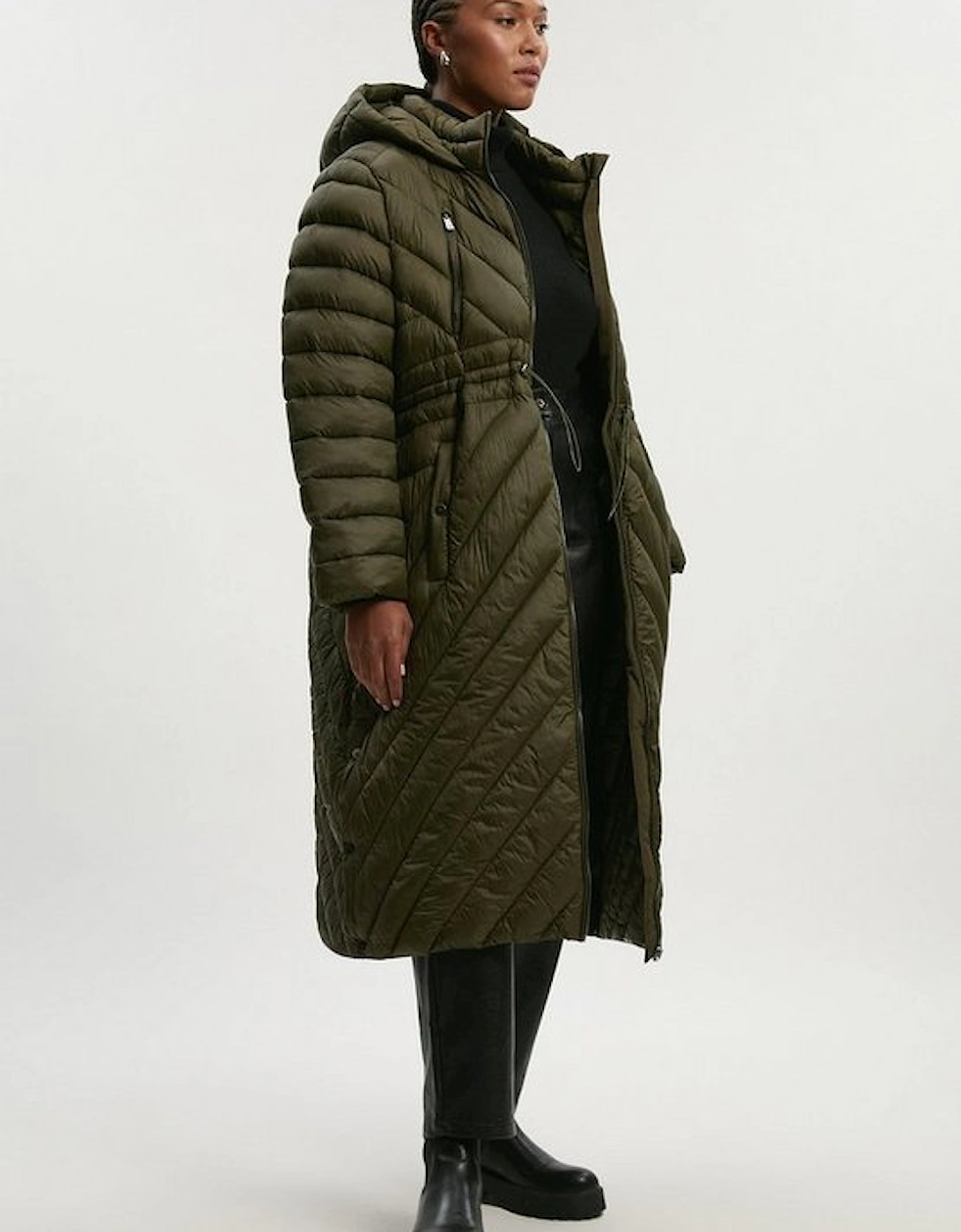 Plus Size Lightweight Knee Length Packable Coat, 2 of 1