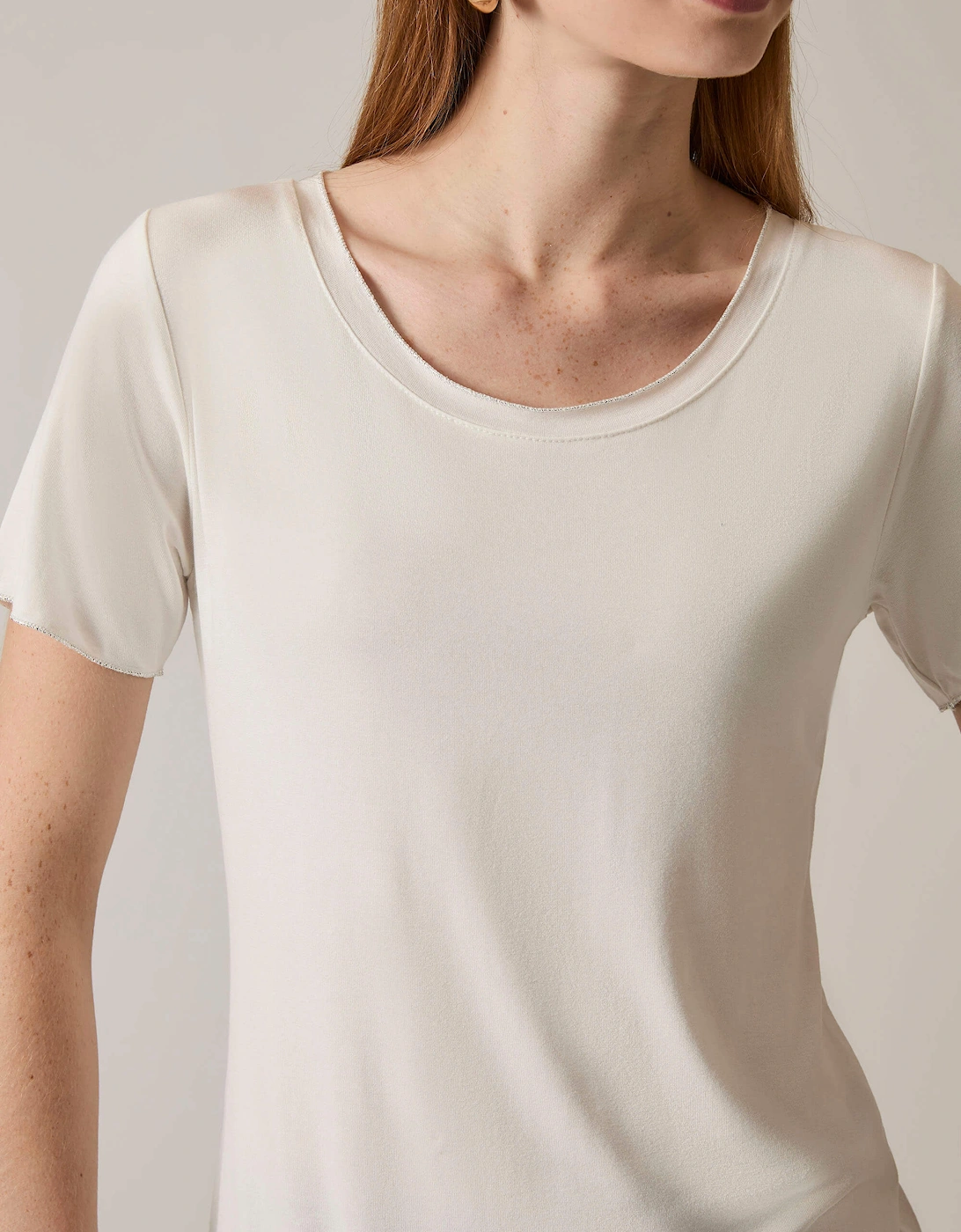 Short Sleeve White Top