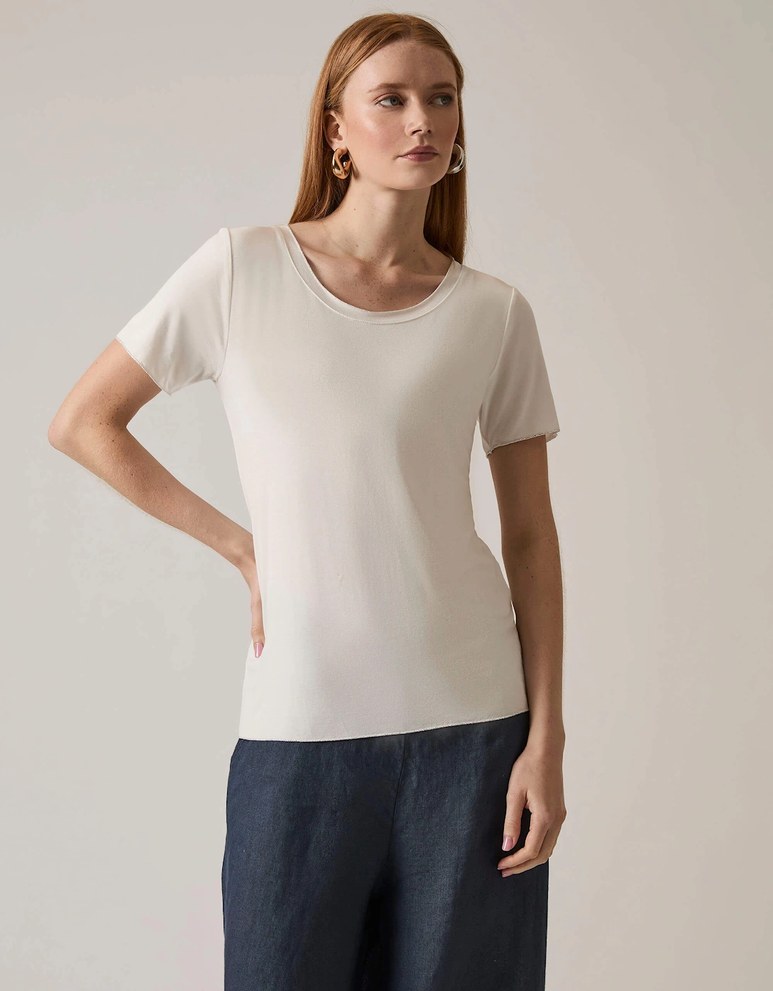 Short Sleeve White Top