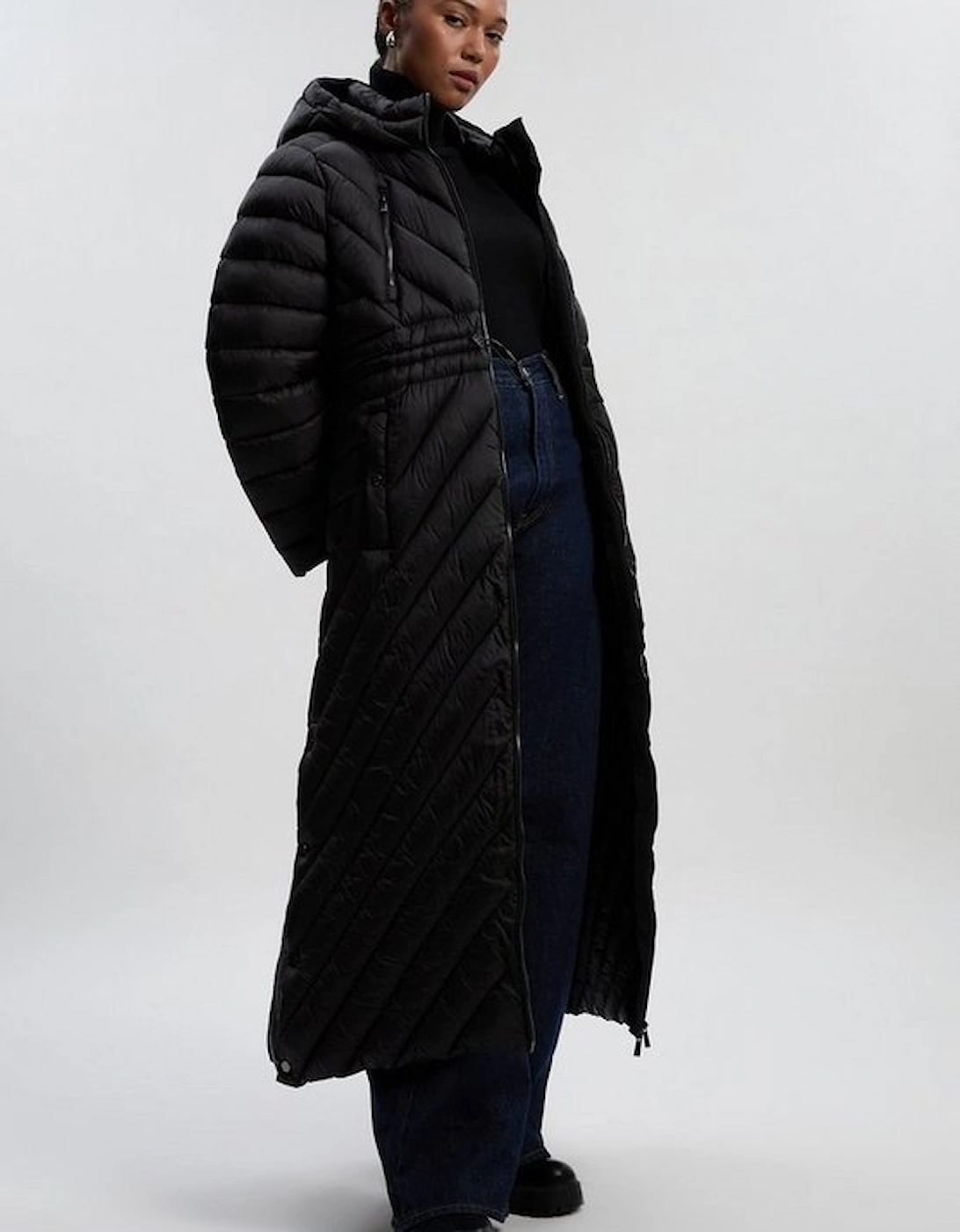 Plus Size Lightweight Packable Maxi Coat, 2 of 1