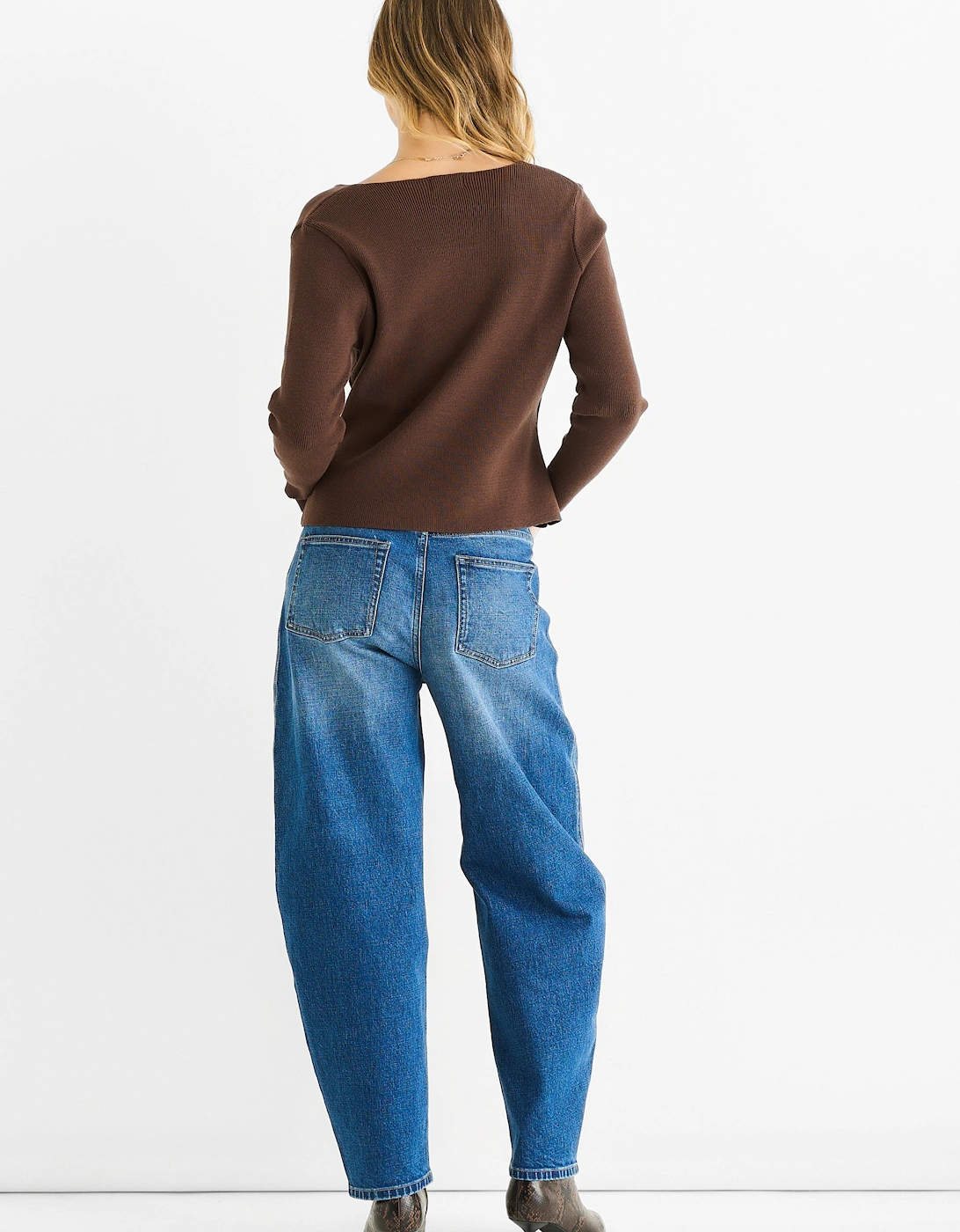 Chocolate Button Wrap Compact Knit Cardigan