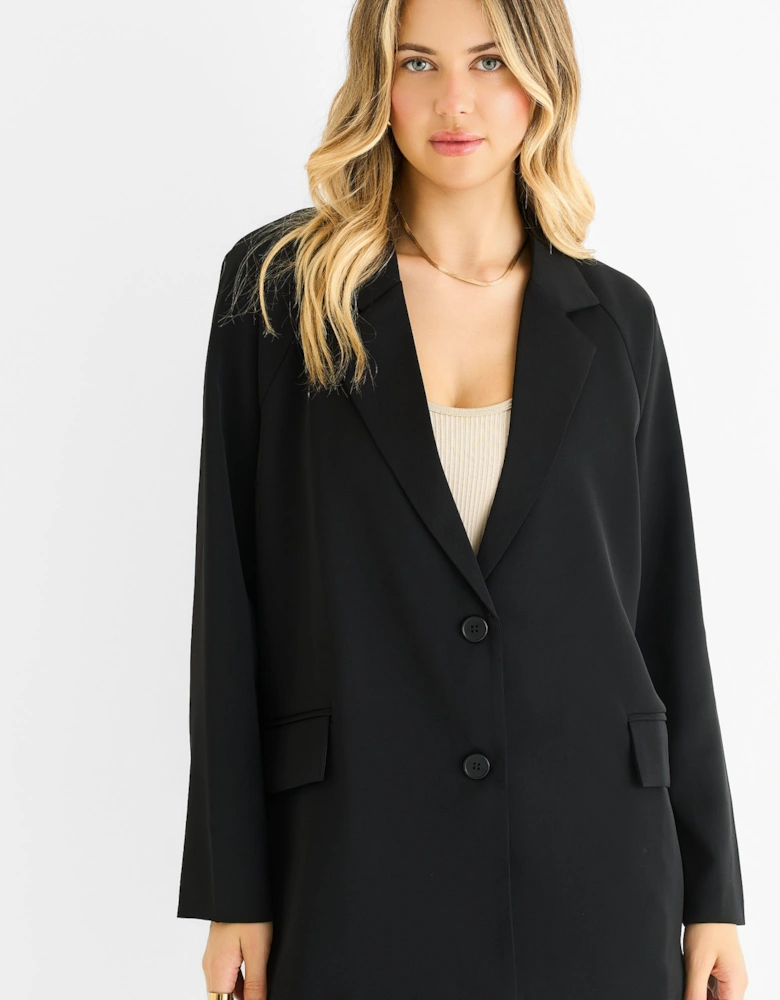 Black Tailoring Oversized Draped Blazer