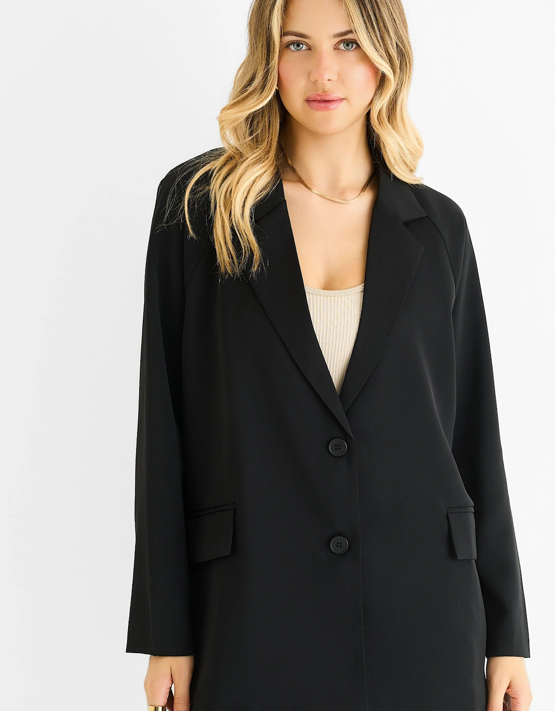 Black Tailoring Oversized Draped Blazer