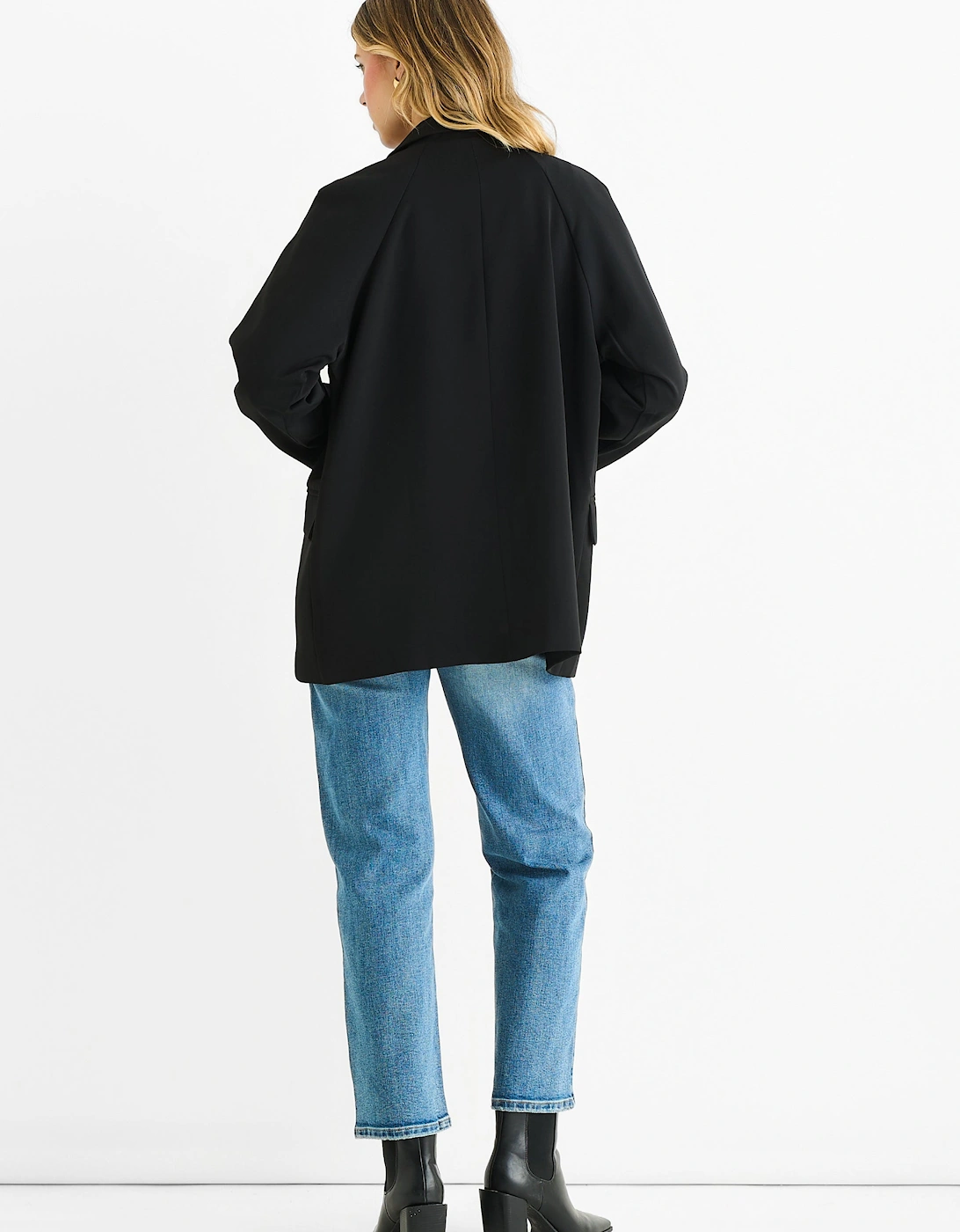 Black Tailoring Oversized Draped Blazer