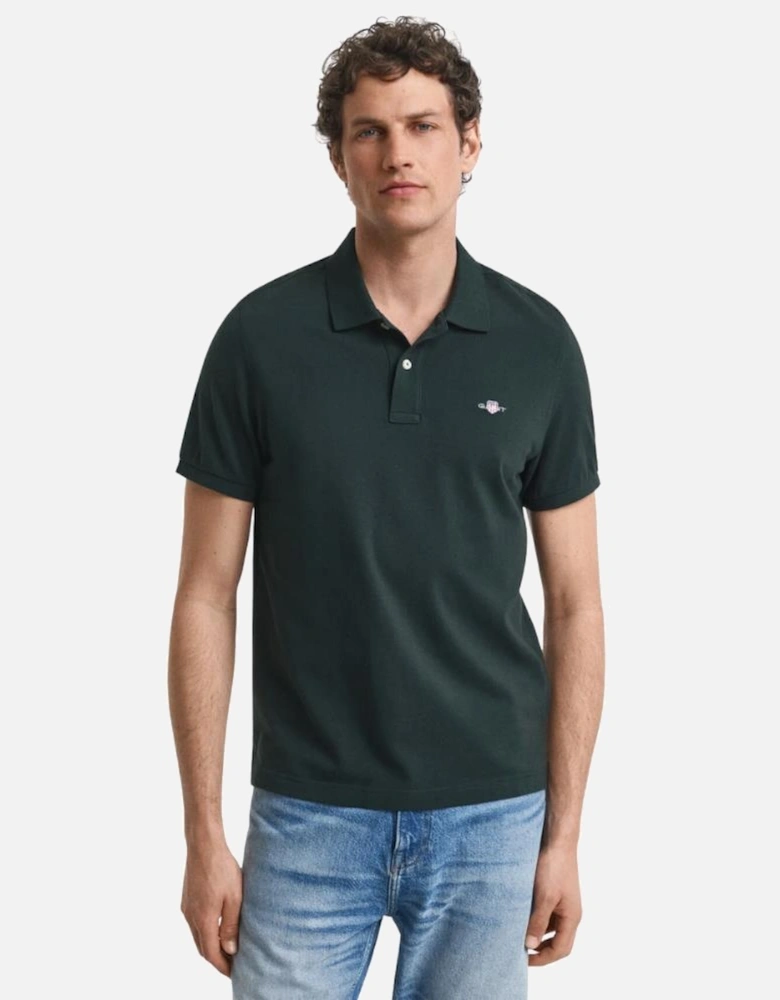 Reg SS Pique Polo - Tartan Green