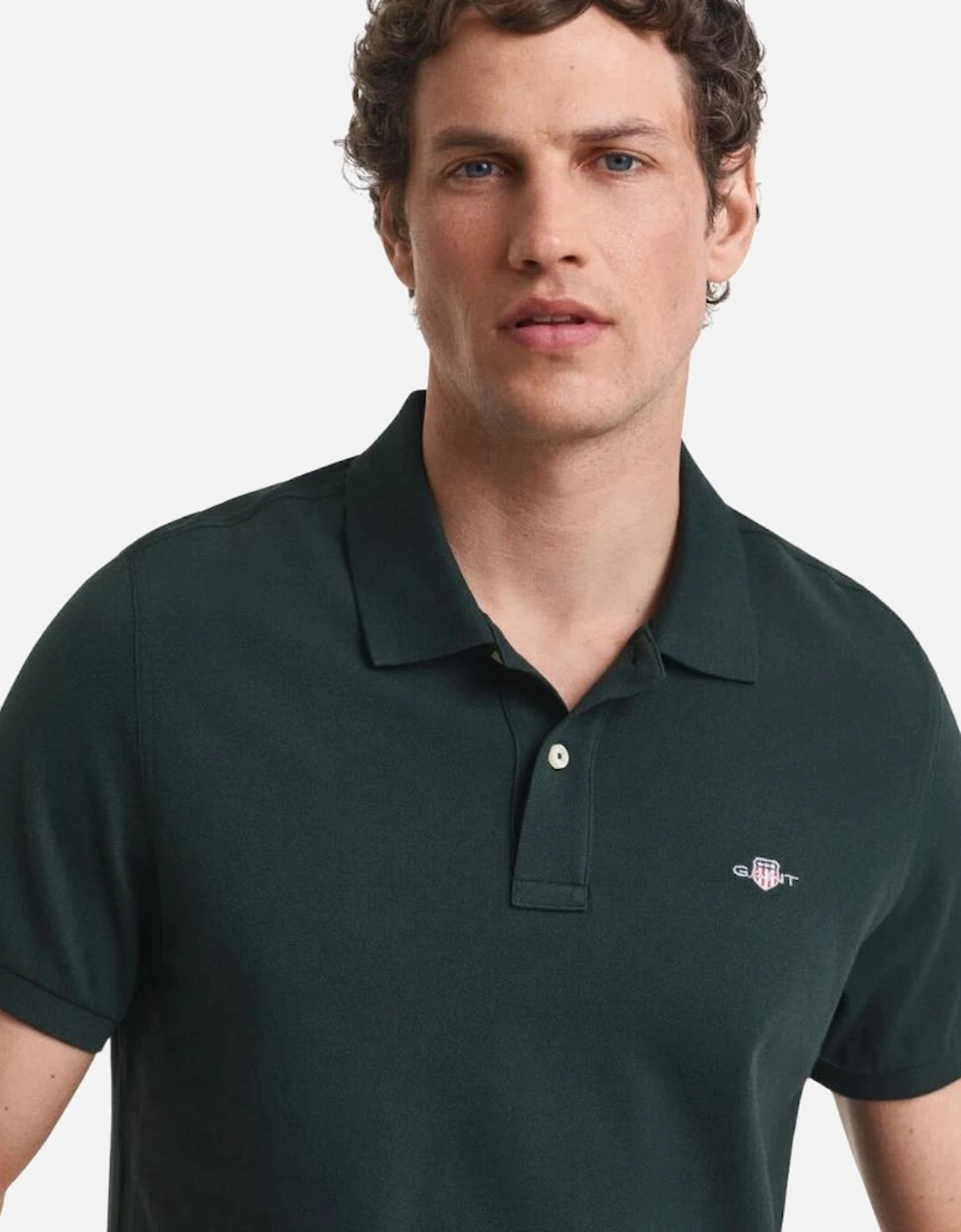 Reg SS Pique Polo - Tartan Green