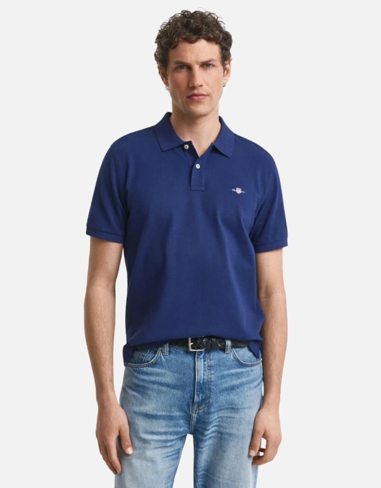 Reg SS Pique Polo - Persian Blue