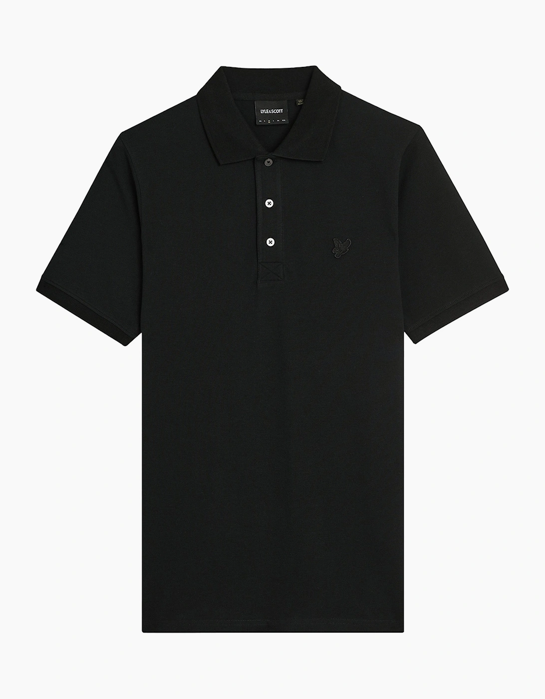 Lyle And Scott Men's Black Lyle & Scott Tonal Superfine Polo Shirt  44 XX-Large