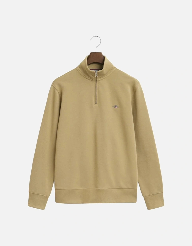 Reg Shield Half Zip Sweat - Woody Beige