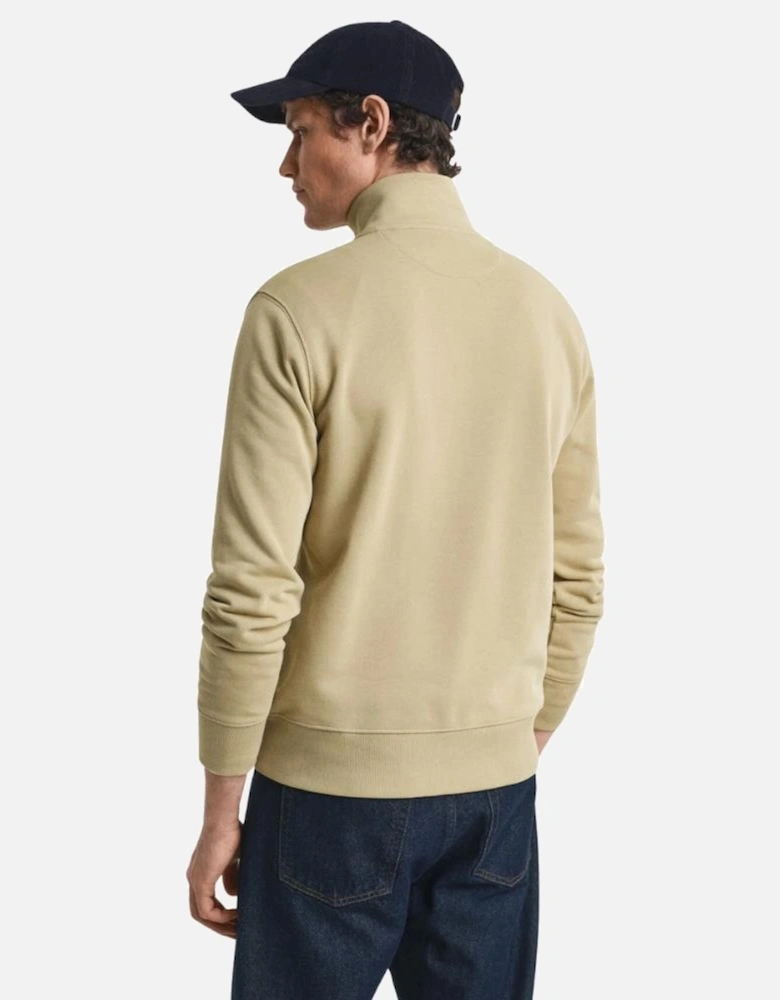 Reg Shield Half Zip Sweat - Woody Beige