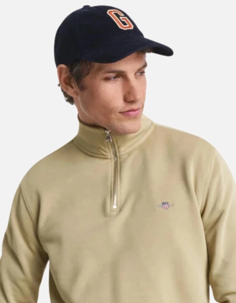 Reg Shield Half Zip Sweat - Woody Beige