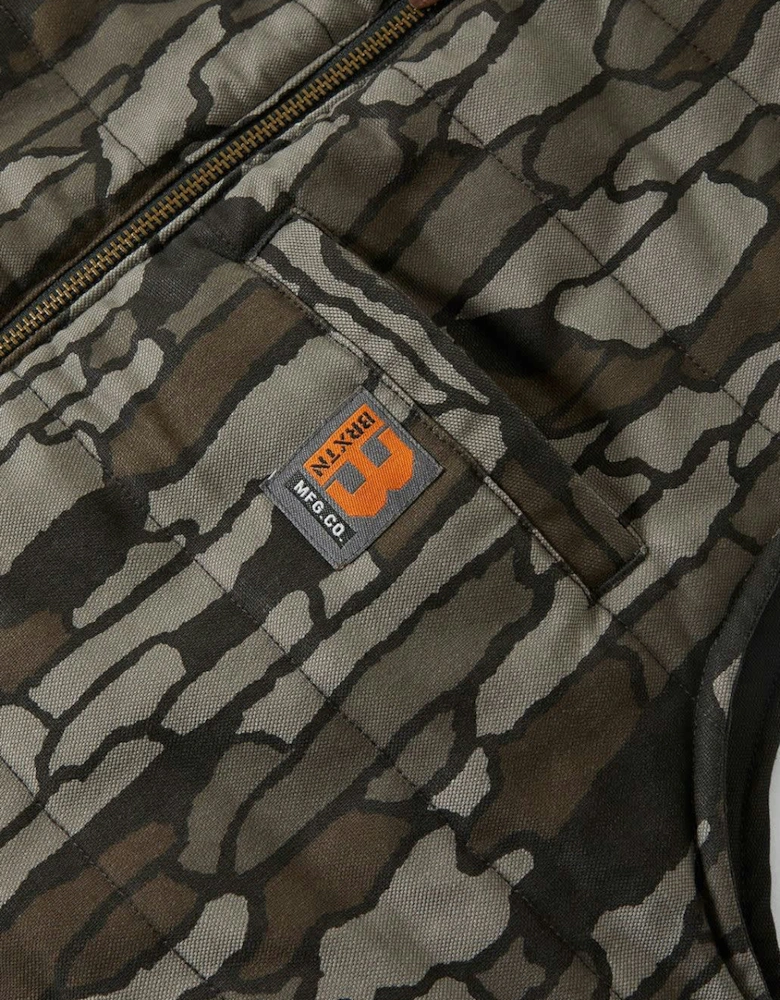 Brixton Builders Abraham Rev Vest Bark Camo
