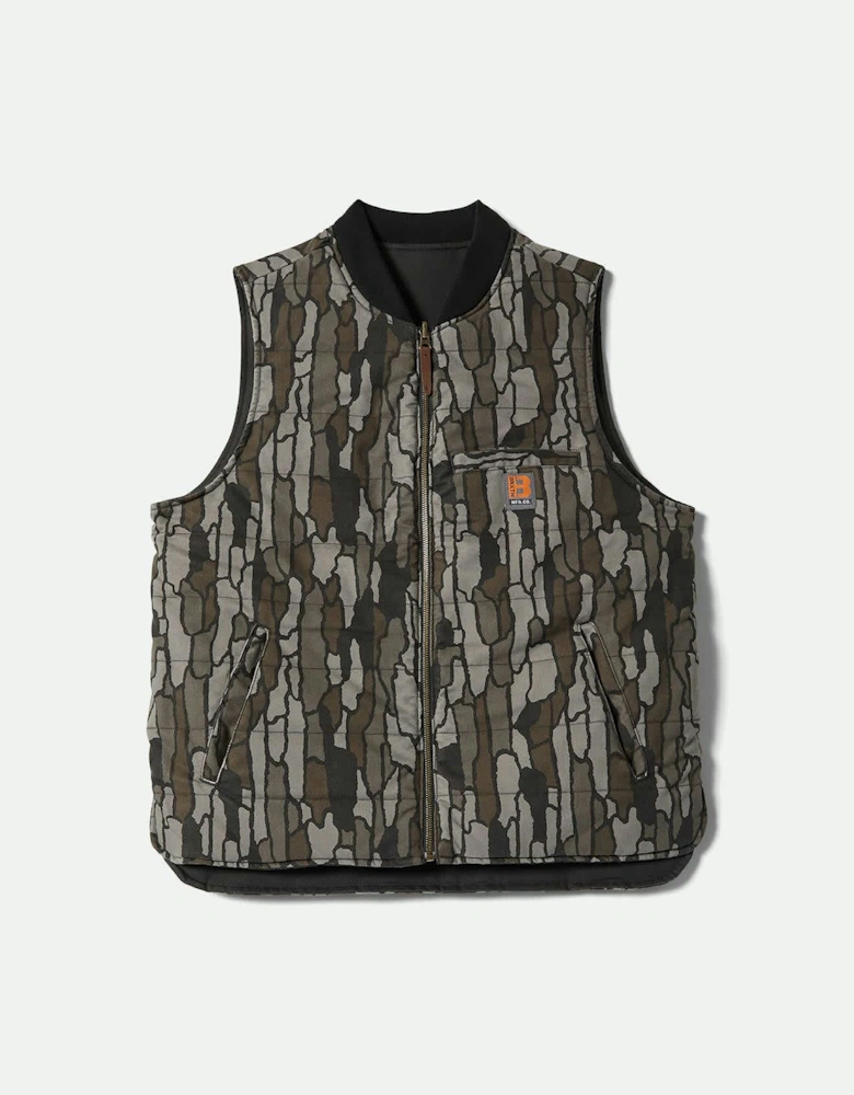 Brixton Builders Abraham Rev Vest Bark Camo
